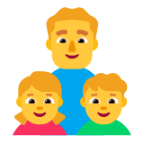 Microsoft(Windows) Family: Man, Girl, Boy Emoji