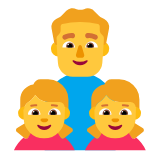 Microsoft(Windows) Family: Man, Girl, Girl Emoji