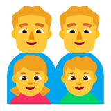 Microsoft(Windows) Family: Man, Man, Girl, Boy Emoji