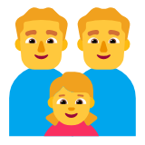 Microsoft(Windows) Family: Man, Man, Girl Emoji