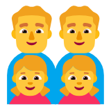 Microsoft(Windows) Family: Man, Man, Girl, Girl Emoji