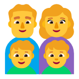 Microsoft(Windows) Family: Man, Woman, Boy, Boy Emoji