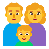 Microsoft(Windows) Family: Man, Woman, Boy Emoji