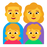 Microsoft(Windows) Family: Man, Woman, Girl, Boy Emoji