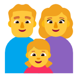 Microsoft(Windows) Family: Man, Woman, Girl Emoji