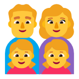 Microsoft(Windows) Family: Man, Woman, Girl, Girl Emoji