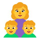 Microsoft(Windows) Family: Woman, Boy, Boy Emoji