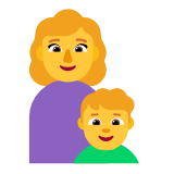 Microsoft(Windows) Family: Woman, Boy Emoji