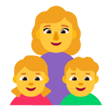 Microsoft(Windows) Family: Woman, Girl, Boy Emoji