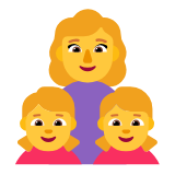 Microsoft(Windows) Family: Woman, Girl, Girl Emoji