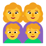 Microsoft(Windows) Family: Woman, Woman, Boy, Boy Emoji