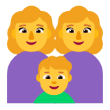 Microsoft(Windows) Family: Woman, Woman, Boy Emoji