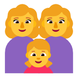 Microsoft(Windows) Family: Woman, Woman, Girl Emoji