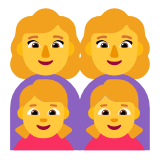 Microsoft(Windows) Family: Woman, Woman, Girl, Girl Emoji