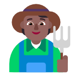 Microsoft(Windows) Farmer: Medium-Dark Skin Tone Emoji