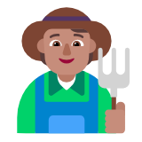 Microsoft(Windows) Farmer: Medium Skin Tone Emoji