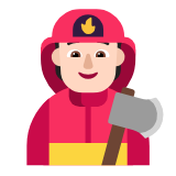 Microsoft(Windows) Firefighter: Light Skin Tone Emoji