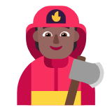 Microsoft(Windows) Firefighter: Medium-Dark Skin Tone Emoji