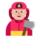 Microsoft(Windows) Firefighter: Medium-Light Skin Tone Emoji