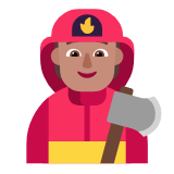 Microsoft(Windows) Firefighter: Medium Skin Tone Emoji