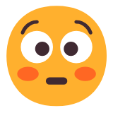 Microsoft(Windows) Flushed Face Emoji