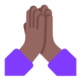 Microsoft(Windows) Folded Hands: Medium-Dark Skin Tone Emoji