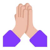 Microsoft(Windows) Folded Hands: Medium-Light Skin Tone Emoji