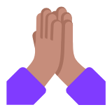 Microsoft(Windows) Folded Hands: Medium Skin Tone Emoji