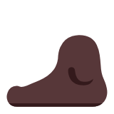 Microsoft(Windows) Foot: Dark Skin Tone Emoji