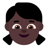 Microsoft(Windows) Girl: Dark Skin Tone Emoji