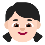 Microsoft(Windows) Girl: Light Skin Tone Emoji