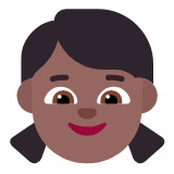 Microsoft(Windows) Girl: Medium-Dark Skin Tone Emoji