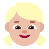 Microsoft(Windows) Girl: Medium-Light Skin Tone Emoji