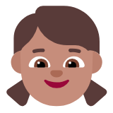 Microsoft(Windows) Girl: Medium Skin Tone Emoji