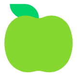 Microsoft(Windows) Green Apple Emoji