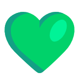 Microsoft(Windows) Green Heart Emoji