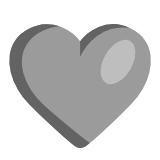 Microsoft(Windows) Grey Heart Emoji