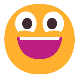 Microsoft(Windows) Grinning Face With Big Eyes Emoji