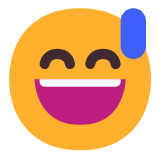 Microsoft(Windows) Grinning Face With Sweat Emoji