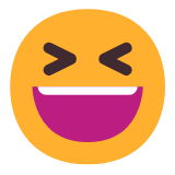 Microsoft(Windows) Grinning Squinting Face Emoji