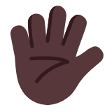 Microsoft(Windows) Hand With Fingers Splayed: Dark Skin Tone Emoji