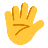 Microsoft(Windows) Hand With Fingers Splayed Emoji