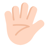 Microsoft(Windows) Hand With Fingers Splayed: Light Skin Tone Emoji