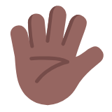 Microsoft(Windows) Hand With Fingers Splayed: Medium-Dark Skin Tone Emoji