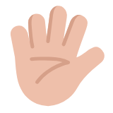 Microsoft(Windows) Hand With Fingers Splayed: Medium-Light Skin Tone Emoji