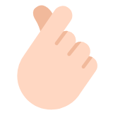 Microsoft(Windows) Hand With Index Finger And Thumb Crossed: Light Skin Tone Emoji