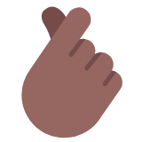 Microsoft(Windows) Hand With Index Finger And Thumb Crossed: Medium-Dark Skin Tone Emoji