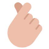 Microsoft(Windows) Hand With Index Finger And Thumb Crossed: Medium-Light Skin Tone Emoji