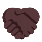 Microsoft(Windows) Handshake: Dark Skin Tone Emoji