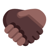 Microsoft(Windows) Handshake: Dark Skin Tone, Medium-Dark Skin Tone Emoji